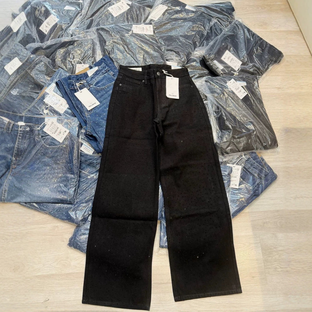 Boyfriend jeansnew hot rhinestone sequinjeans women's pantsavailable women's jeans