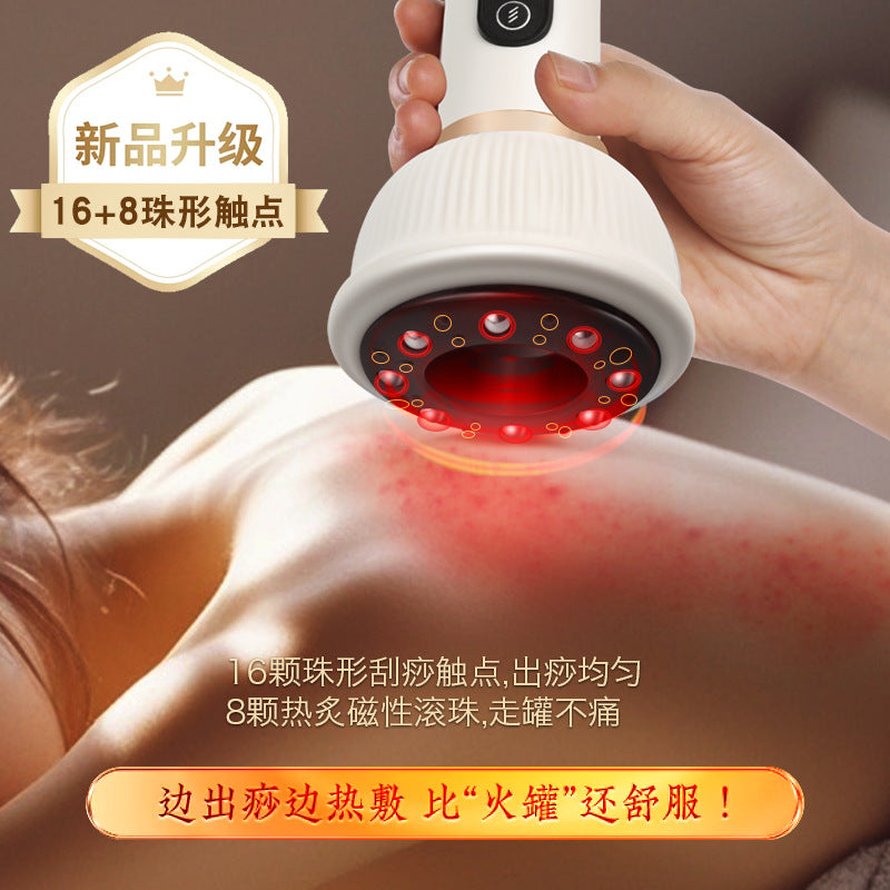 Electric meridian brush, universal abdominal rubbing instrument, belly rubbing handy gadget, abdominal massager, pulse dredging, scraping and heating
