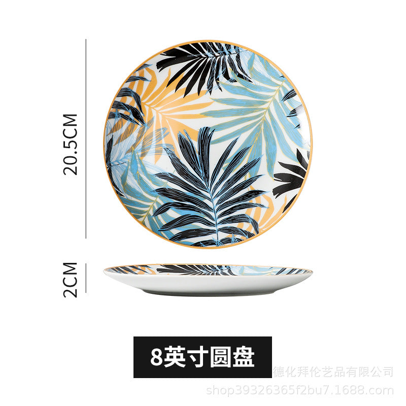 Nordic art ceramic dessert plate - three-tiered skewer plate for fruit and pastries - wholesale feature plates for hotels and restaurants