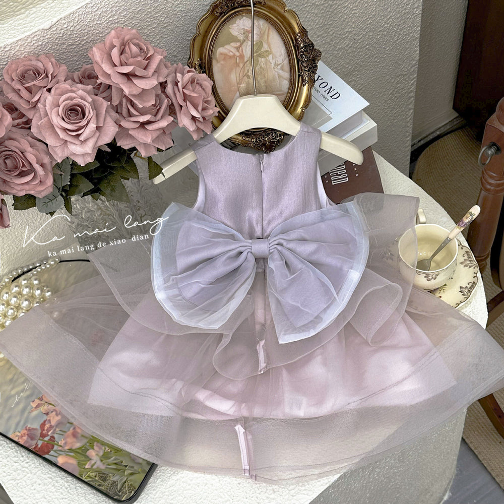 Girls' dress  summer premium birthday dress baby girl summer outfit stylish sleeveless puffy princess dress