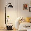 Cream style living room sofa corner floor lamp bedroom bedside table all-in-one table lamp storage vertical lamp
