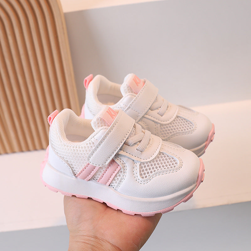 Spring/summer single mesh sneakers, eva shoes, kids' athletic shoes, boys' shoes, baby shoes, white sneakers, girls' casual running shoes