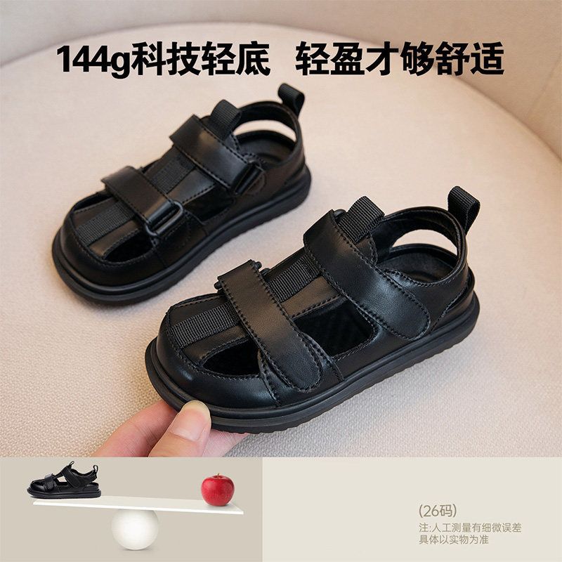 Kids' sandals boys  new style baby boy shoes summer closed-toe athletic sandals black summer sandals