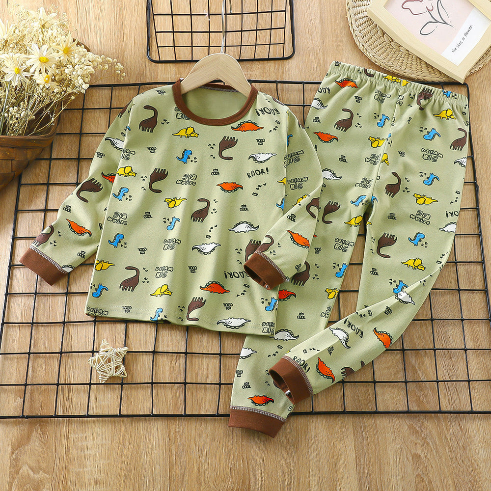 Wholesale new autumn children's home wear: kids' cotton underwear sets, baby thermal underwear, and infant pajamas