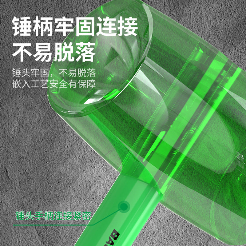 Transparent solid rubber hammer, high elasticity abrasion resistant ceramic tile knocking rubber installation hammer, bubble wrap anti-bending hammer