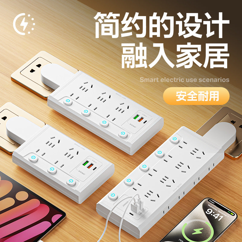 86-type expandable socket with switch, multi-function extension converter, multi-outlet power strip with usb ports