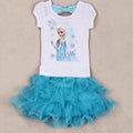 summer new korean style girls' dress, two-piece set, frozen series, dropshipping available
