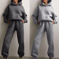 cross-border e-commerce european and american women's clothing: new summer collection - solid color activewear hoodie and casual pants two-piece set