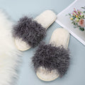 New one-strap plush slippers - amazon cross-border cotton slippers - candy colors - autumn/winter korean style casual fuzzy slippers for women