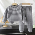 Kids home wear suitfall and winter boys autumn clothes and long pants children's german velvet pajamas girl bottomheattechintimates