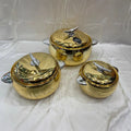 3pcs gold-plated and silver-plated 3-piece thermal insulation box 1l-2l-3.5l