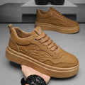 Xiaobai men's shoes 2026new arrivalspring breathable easiest for matchcasual leather shoes spring & fall sports thick sole heightening mcqueen sneakers