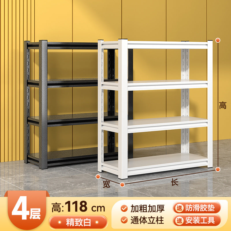 Household carbon steel multi-layer storage rack thickeneded shelf balcony living room storage rack kitchen microwave oven sundries storage rack