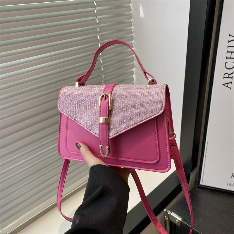 Commuter niche design messenger bag women's bag 2025 new high-end handbag simple shoulder bag texture small square bag