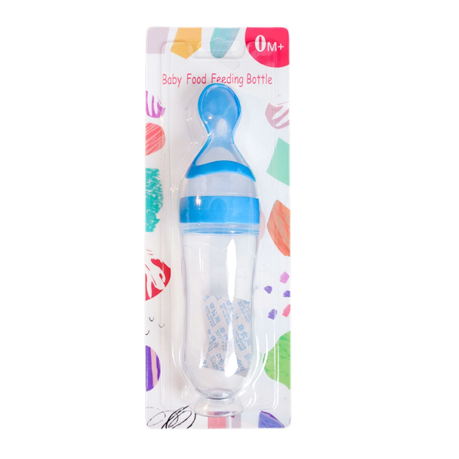 English card baby rice paste bottle baby silicone feeding bottle children's complementary food bottle rice paste spoon extrusion feeding spoon