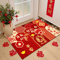 Entrance door floor mat, door mat, red door mat, new house, housewarming, new arrival, soft suede door carpet