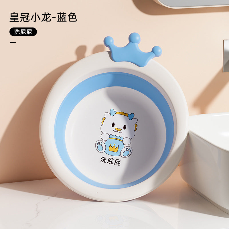 Baby face wash foldable basin - hangable newborn infant bath tub for washing bottoms and feet - baby-specific foldable basin for newborns