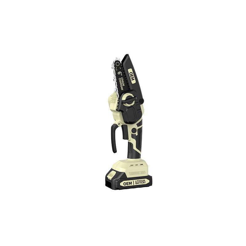Chainsaw household handheld rechargeable lithium battery electric saw single bracelet according to firewood outdoor felling sawing artifact brushless