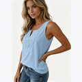 european and american cross-border new v-neck fashion hollow-out eyelet top