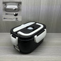 Car-mounted household electric lunch box 304 stainless steel heated lunch box dual voltage thermal insulation handy gadget for bringing meals to work