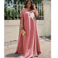 foreign trade hot-selling women's plus-size off-the-shoulder dress, african-style  maxi robe