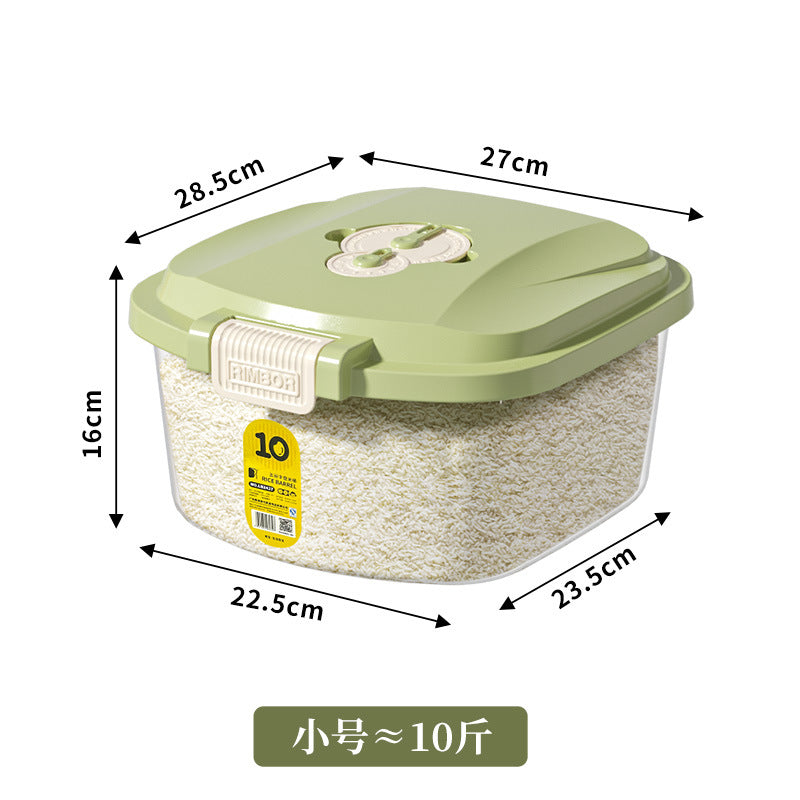 Grains Storage Sealed Box Food Grade Rice Noodle Storage Container Insect-proof and Moisture-proof 10kg High-end Household Rice Bucket