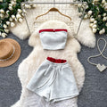 Pure desire hot girl halter sexy vest suit women's summer two-piece set fashion slimming lookcasual sports pure desire style