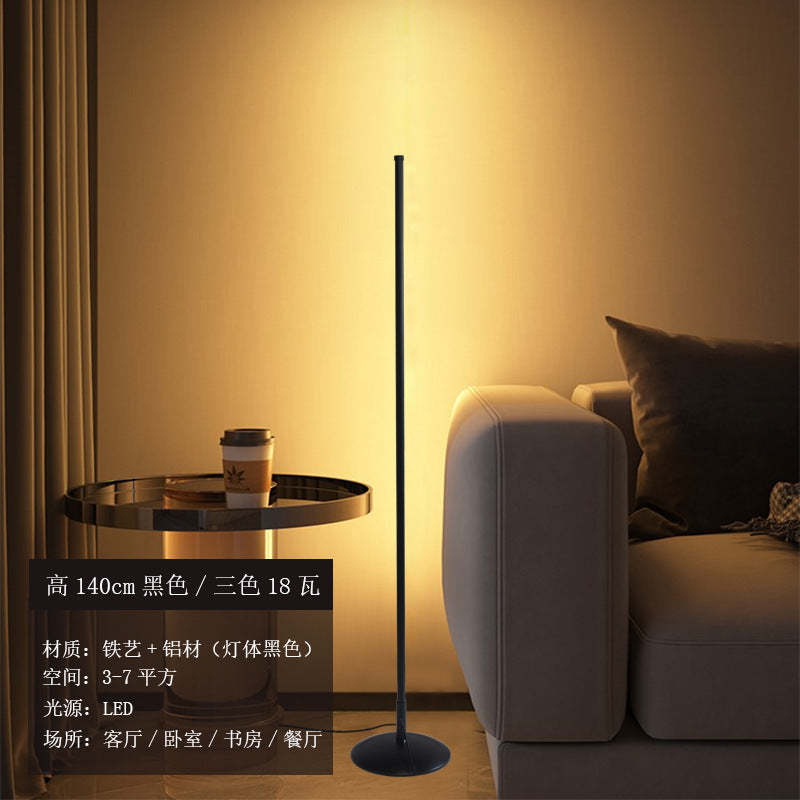 Floor lamp inscasual scandinavian led living room bedroom vertical bedside lamp corner floor lamp remote control atmosphere lamp