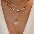 Gold-plated crystal pendant wholesale fashionnew arrival necklace fashion street style butterfly sweater chain women's light luxury style clavicle chain