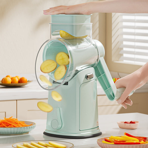 Household kitchen shredder, grater, vegetable cutter, hand-crank vegetable cutter, multi-function hand-crank drum potato machine