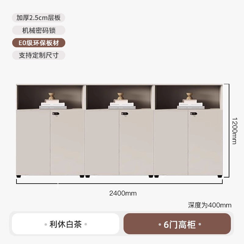Low cabinet office printer tea cabinet partition cabinet file cabinet casual wooden floor-standing information cabinet with password lock