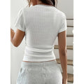code new arrival  original women's lace edge square collar t-shirt