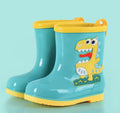 Kids' mid-calf waterproof rain boots - new fashionable styles for boys and girls - non-slip, fleece-lined baby rain boots - dinosaur designs available