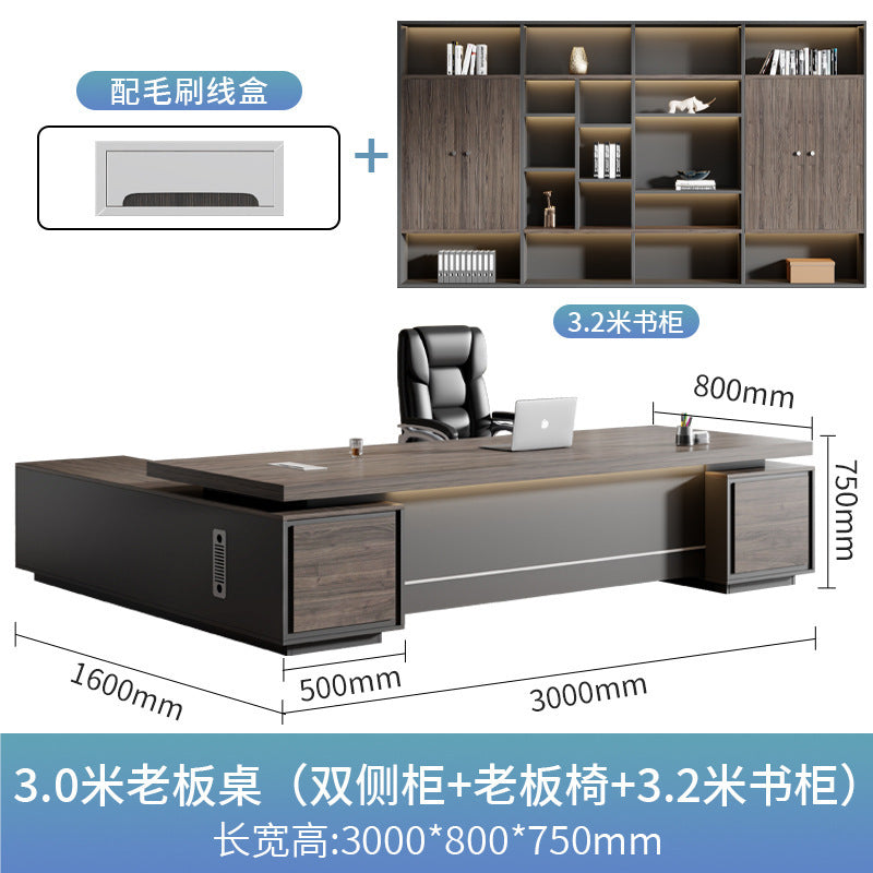 Saint li office desk - luxurious executive office desk and chair set - minimalist modern ceo desk - cross-border e-commerce