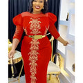European and american clothing african     christmas hot-selling rhinestone party dress