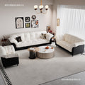 Retro fabric sofa living room new arrivaldouble straight row small apartment bedroom rental room lazy modern simple sofa