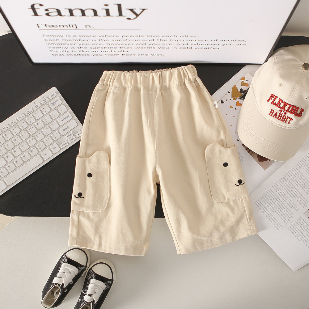 Boys' summer clothing : new korean style casual shorts for kids, mid-length shorts for toddlers and young children, baby pants