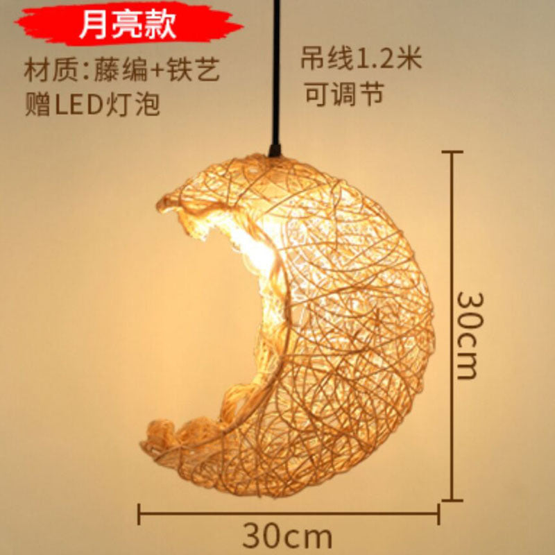 Japanese chandelier restaurant light tatami light new Chinese bamboo lamp zen light tea room light Chinese style bamboo art lighting