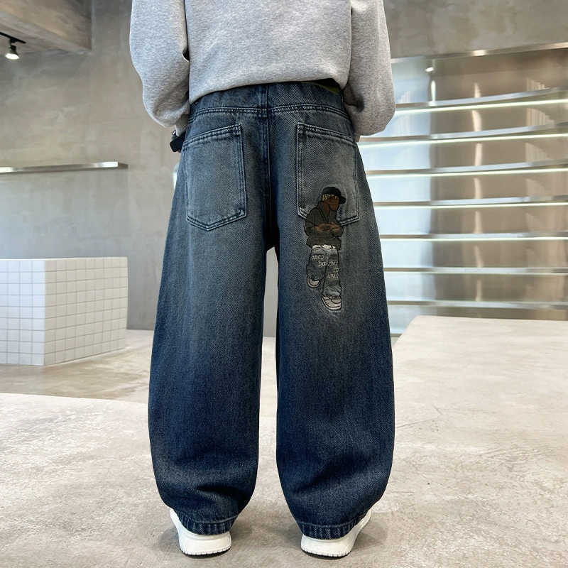 Boys' jeans - spring/autumn collection  - new styles for mid-to-large children - autumn wear - kids' pants - boys' trousers - straight leg