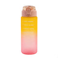 Gradient color straw cup portable bounce lid leak-proof and drop-resistant plastic cup large capacity outdoor fitness sports cup