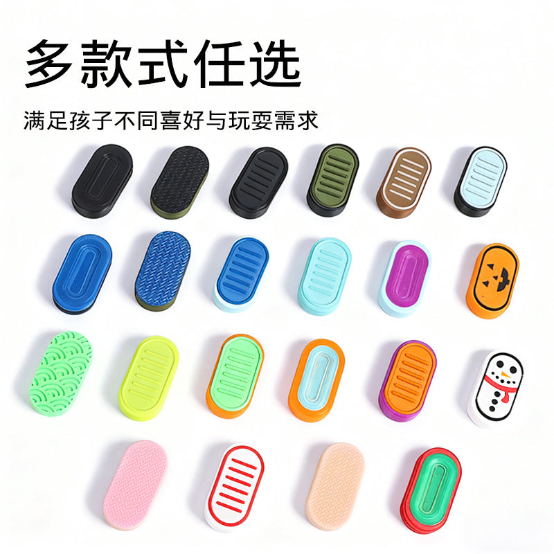 Kids puzzle 3d printing magnetic suction decompression handy gadget push card finger gyro boy handle piece casual unique toy