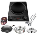 3500w black concave surface [comes with wok + soup pot + rice cooker + shovel and spoon]