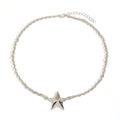 Sweater necklace wholesale fashion cross-border accessories stylish women's hip-hop street skull star halloween clavicle chain