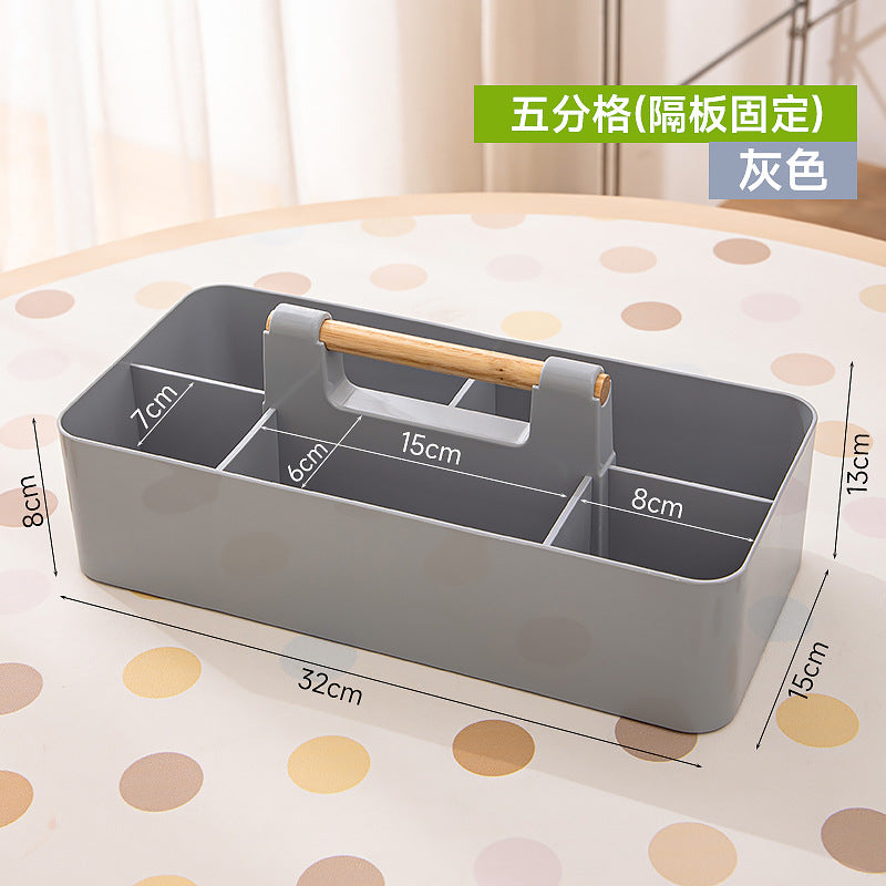 Portable and convenient baby diapers bottle storage box household multi-grid baby care toiletries finishing box