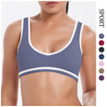 European and american style seamless color block sports bra - sexy, fashionable, quick-drying, and perfect for running and fitness
