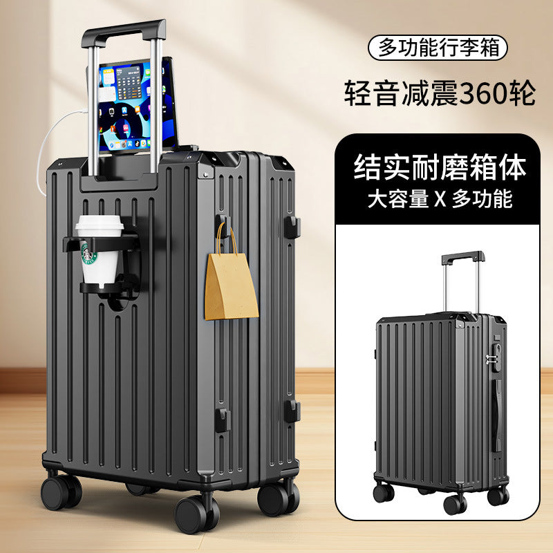 New suitcase 24-inch student trolley suitcase universal silent wheel suitcase large capacity boarding password case