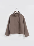 fashion  fall and winternew arrival women's clothing  elegantelegance stand collar button long sleeveswoolenoutwear