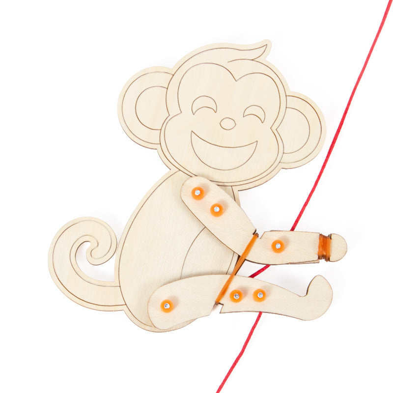 Science experiment DIY climbing monkey physics friction technology small production student children handmade school material package