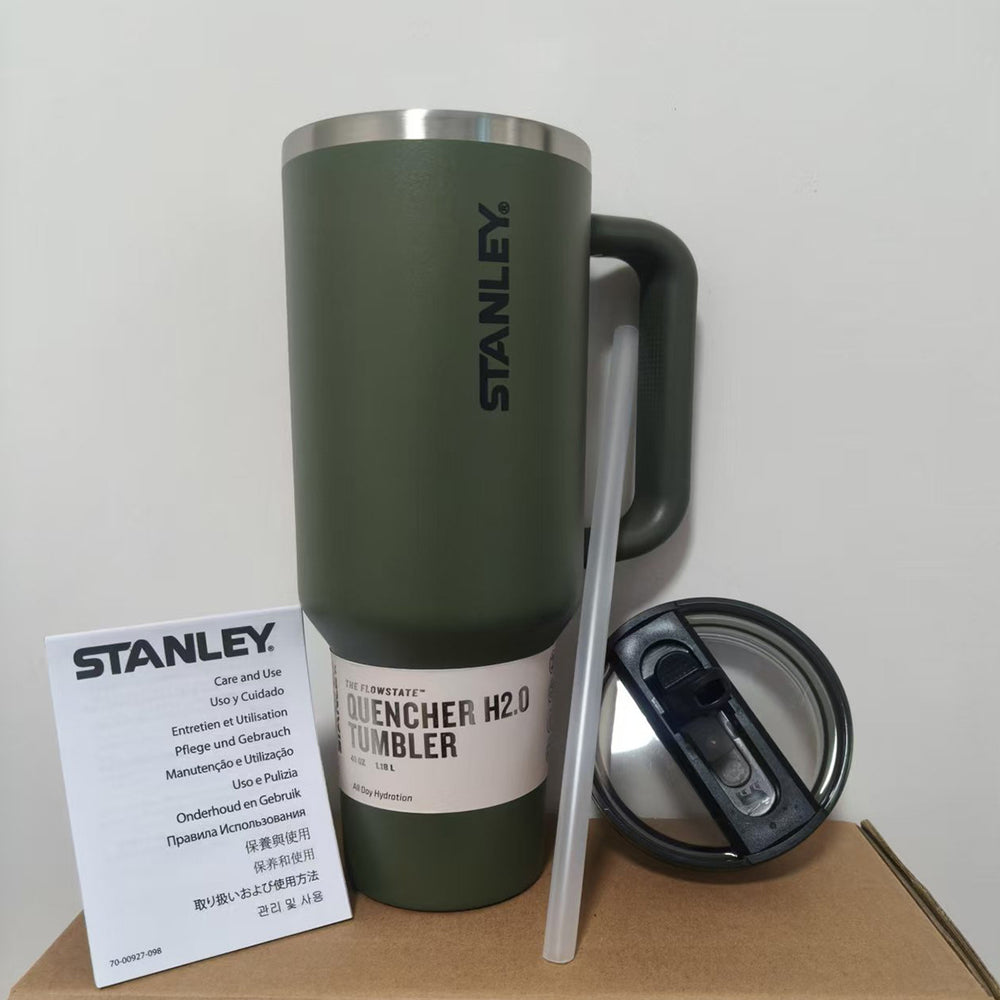 Amazon stanley 3rd generation ice cup 304 stainless steel vacuum insulated cup outdoor portable foldable straw cup