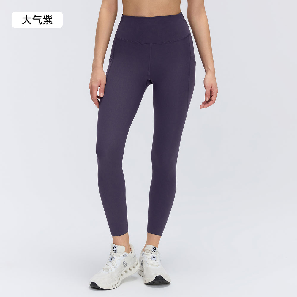 High-waisted butt-lifting yoga pants with pockets - women's outerwear leggings, tummy control, slimming, running & fitness pants d26061